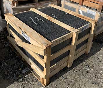 Close up of Roofing Slate Stock at Roofing Slate Direct